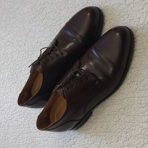 Stafford Executive Oxblood/Burgundy Leather Cap Toe Shoes  10.5 D